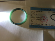 Load image into Gallery viewer, 56.7mm Certified Type A 100% Natura dark blue/green/gray/black Guatemala slim round cut Jadeite bangle AZ170-2448
