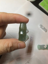 Load image into Gallery viewer, 100% Natural type A green/white/purple Jadeite Jade bamboo pendant group AC81
