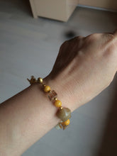 Load image into Gallery viewer, Natural Yellow gemstone/gray stars Bodhi Root bracelet SY15 add-on item.
