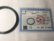 Load image into Gallery viewer, 60.2mm Certified Type A 100% Natural dark green/blue/gray Guatemala slim round cut Jadeite bangle PA146-8841
