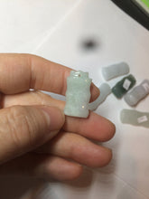 Load image into Gallery viewer, 100% Natural type A green/white/purple Jadeite Jade bamboo pendant group AC81
