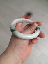 Load image into Gallery viewer, 59mm Certified 100% natural Type A green/white jadeite jade bangle AX99-4384
