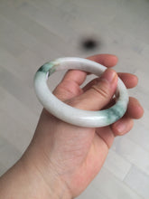 Load image into Gallery viewer, 59mm Certified 100% natural Type A green/white jadeite jade bangle AX99-4384
