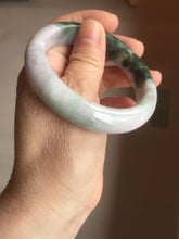 Load image into Gallery viewer, 55.5mm Certified 100% natural Type A dark green/purple Emerald Vale jadeite jade bangle PB94-8988
