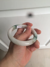 Load image into Gallery viewer, 59mm Certified 100% natural Type A green/white jadeite jade bangle AX99-4384
