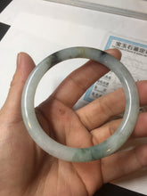 Load image into Gallery viewer, Sold! please don&#39;t order. THanks. 57mm certified type A 100% Natural green/brown/purple slim round cut jadeite jade bangle GL38-6-9010
