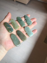 Load image into Gallery viewer, 100% Natural type A oily dark green/black Jadeite Jade safe and sound pendant group PC27
