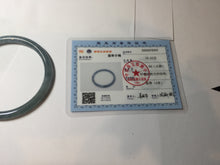 Load image into Gallery viewer, 58.5mm Certified Type A 100% Natural dark green/blue/gray Guatemala slim round cut Jadeite bangle PH7-2347
