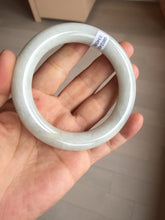 Load image into Gallery viewer, 58mm Certified Type A 100% Natural white chubby round cut Jadeite Jade bangle AX124-4586
