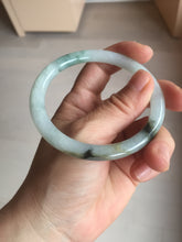 Load image into Gallery viewer, Sold! please don&#39;t order. THanks. 57mm certified type A 100% Natural green/brown/purple slim round cut jadeite jade bangle GL38-6-9010
