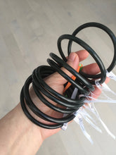 Load image into Gallery viewer, 54-64mm certified 100% Natural dark green black (青玉) slim round cut nephrite group Jade bangle HT106
