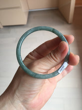 Load image into Gallery viewer, 57.2mm Certified Type A 100% Natural dark green/blue/gray with Guatemala slim round cut Jadeite bangle BH237-0237
