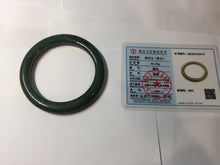 Load image into Gallery viewer, 56.5mm Certified 100% Natural Deep Pine Green/Black "Serene Ember Forest" Nephrite (red-skin nephrite 红皮碧玉) Bangle HT168-11-6179
