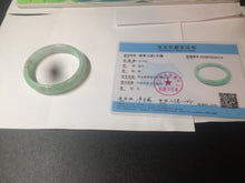 Load image into Gallery viewer, 50.5mm Certified Type A 100% Natural sunny apple green/red oval Jadeite Jade bangle BG61-0174
