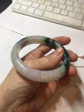 Load image into Gallery viewer, 58.5mm certified Type A 100% Natural dark green purple Jadeite Jade bangle PE75-(2315)
