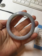 Load image into Gallery viewer, 54.5mm Certified type A 100% Natural dark green gray brown purple two-tone(半山半水) serenity Jadeite bangle PB204-3360
