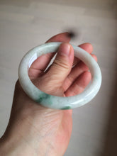 Load image into Gallery viewer, 59mm Certified 100% natural Type A sunny green/white jadeite jade bangle AX97-4353
