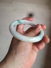Load image into Gallery viewer, 59mm Certified 100% natural Type A sunny green/white jadeite jade bangle AX97-4353
