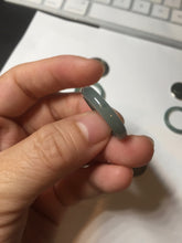 Load image into Gallery viewer, 18.3mm size 8 1/4 100% natural type A icy watery green/blue/gray Guatemala jadeite jade band ring group  BP74
