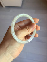 Load image into Gallery viewer, 卖了 56.2mm certified Type A 100% Natural white yellow green gray light purple with brown flying dandelions slim round cut Jadeite Jade bangle PE117-3722
