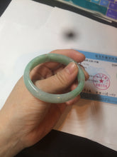 Load image into Gallery viewer, 50.5mm Certified Type A 100% Natural sunny apple green/red oval Jadeite Jade bangle BG61-0174
