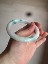 Load image into Gallery viewer, 59mm Certified 100% natural Type A sunny green/white jadeite jade bangle AX97-4353

