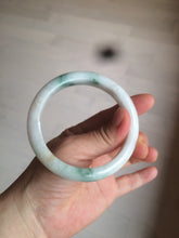 Load image into Gallery viewer, 59mm Certified 100% natural Type A sunny green/white jadeite jade bangle AX97-4353
