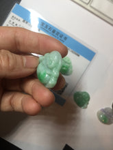 Load image into Gallery viewer, Certified 100% Natural type A sunny green happy Buddha jadeite Jade pendant PB65-5096
