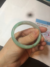 Load image into Gallery viewer, 50.5mm Certified Type A 100% Natural sunny apple green/red oval Jadeite Jade bangle BG61-0174
