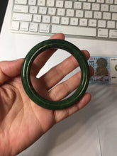 Load image into Gallery viewer, 54.8mm Certified 100% Natural Deep Pine Green/Black "Serene Ember Forest" Nephrite (red-skin nephrite 红皮碧玉)  Bangle HT168-12-6184

