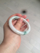 Load image into Gallery viewer, 59mm Certified 100% natural Type A sunny green/white jadeite jade bangle AX97-4353
