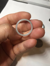 Load image into Gallery viewer, 18.3mm size 8 1/4 100% natural type A icy watery green/blue/gray Guatemala jadeite jade band ring group  BP74

