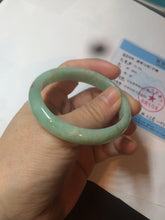 Load image into Gallery viewer, 49mm Certified Type A 100% Natural sunny apple green/red oval Jadeite Jade bangle BG62-0165
