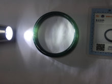 Load image into Gallery viewer, 54.1mm Certified Type A 100% Natural dark green/blue/gray with Guatemala slim round cut Jadeite bangle PJ76-0686
