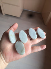 Load image into Gallery viewer, 39mm 100% natural light green/white Guanyin jadeite jade pendant/hand held BF91
