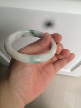 Load image into Gallery viewer, 59mm Certified 100% natural Type A sunny green/white jadeite jade bangle AX97-4353
