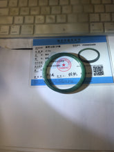 Load image into Gallery viewer, 56.8mm Certified Type A 100% Natural dark green/blue/gray with Guatemala slim round cut Jadeite bangle PJ93-3450
