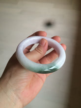 Load image into Gallery viewer, 54mm Certified 100% natural Type A olive green/white/purple jadeite jade bangle AX96-5190
