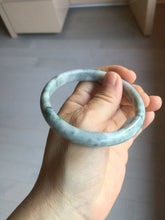 Load image into Gallery viewer, 59mm certified 100% natural Type A green purple gray jadeite bangle PD160-6310
