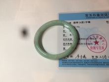 Load image into Gallery viewer, 49mm Certified Type A 100% Natural sunny apple green/red oval Jadeite Jade bangle BG62-0165
