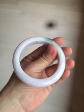 Load image into Gallery viewer, 54mm Certified 100% natural Type A olive green/white/purple jadeite jade bangle AX96-5190
