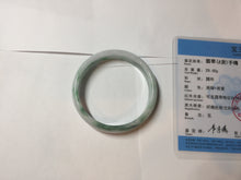 Load image into Gallery viewer, 50.5mm certified 100% natural Type A sunny green/white/purple thin jadeite jade bangle PE77-5465
