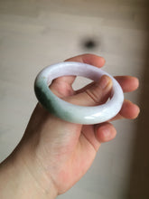 Load image into Gallery viewer, 54mm Certified 100% natural Type A olive green/white/purple jadeite jade bangle AX96-5190
