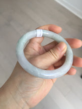 Load image into Gallery viewer, 58.4mm Certified Type A 100% Natural light green chubby round cut Jadeite Jade bangle BM36-0023
