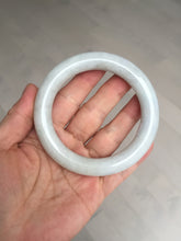 Load image into Gallery viewer, 58mm Certified Type A 100% Natural white chubby round cut Jadeite Jade bangle AX124-4586
