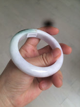 Load image into Gallery viewer, 54mm Certified 100% natural Type A olive green/white/purple jadeite jade bangle AX96-5190
