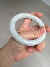 Load image into Gallery viewer, 58mm Certified Type A 100% Natural white chubby round cut Jadeite Jade bangle AX124-4586
