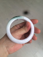 Load image into Gallery viewer, 54mm Certified 100% natural Type A olive green/white/purple jadeite jade bangle AX96-5190
