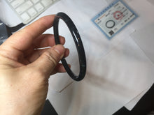 Load image into Gallery viewer, 58.1mm Certified Type A 100% Natural light black/gray/Guatemala slim round cut Jadeite bangle PJ78-0667
