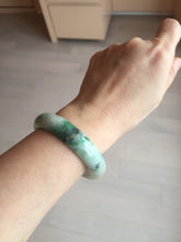 Load image into Gallery viewer, 51.5mm certified 100% natural Type A sunny green/purple/yellow(FU LU SHOU)  jadeite jade bangle BK45-5080
